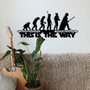 Wallity Evrim Escultura de Pared de Metal Negro